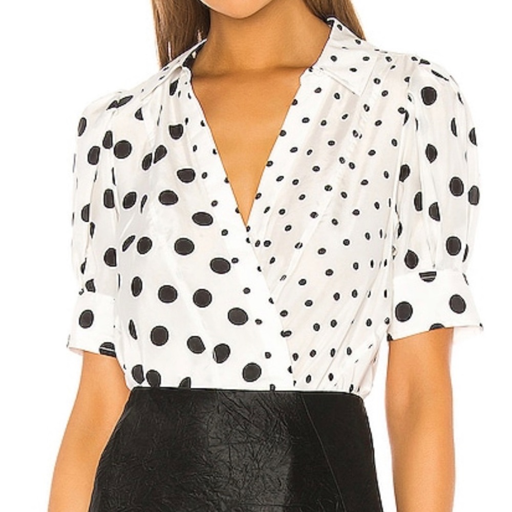 TANYA TAYLOR ANGELA POLKA DOT TOP